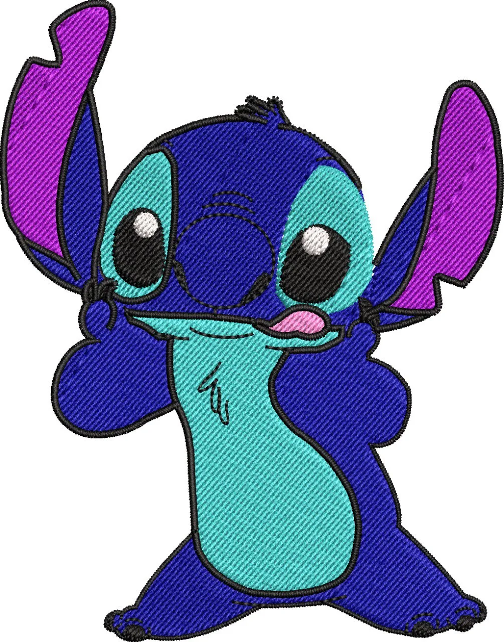  Stitch Playful Pose Embroidery Style  embroidery pattern preview