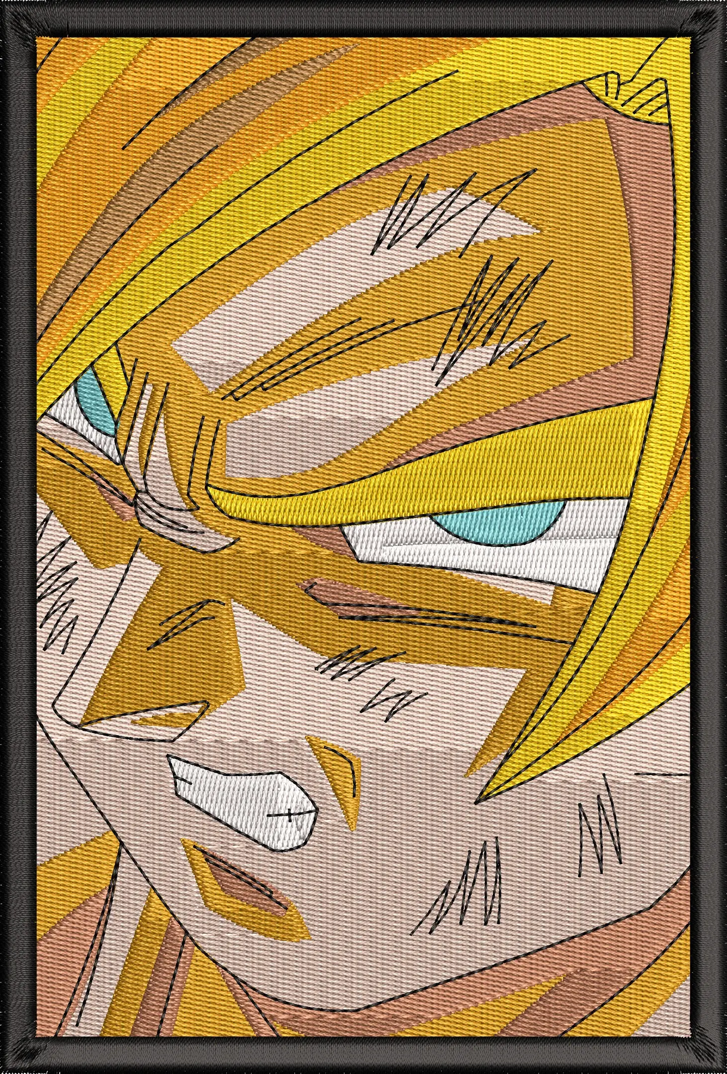  Super Saiyan Goku Embroidered Closeup  embroidery pattern preview