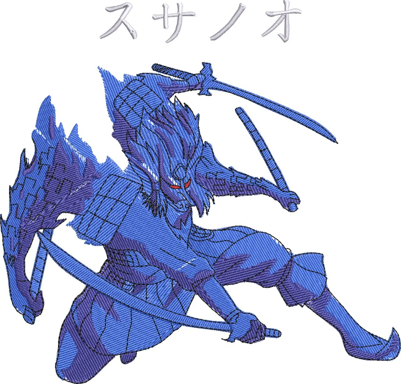  Susanoo Warrior Embroidery Design  embroidery pattern preview