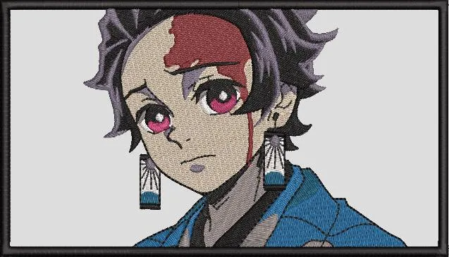  Tanjiro Kamado Embroidered Portrait  embroidery pattern preview