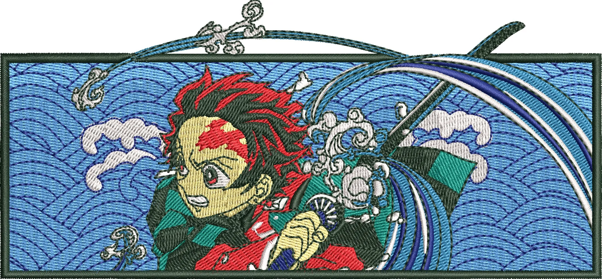  Tanjiro Water Breathing Kimetsu no Yaiba  embroidery pattern preview