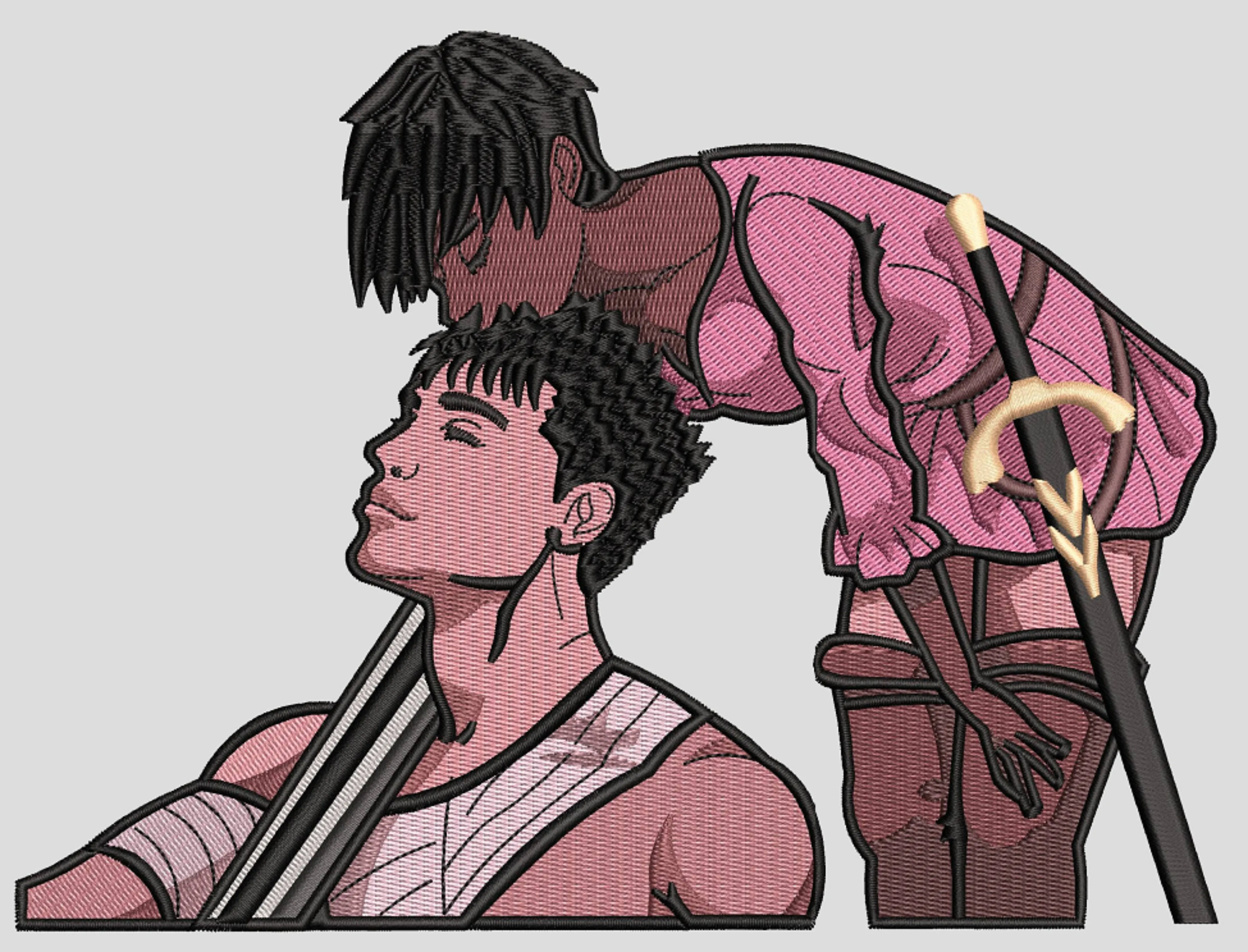  Tender Sword Kiss Scene  embroidery pattern preview