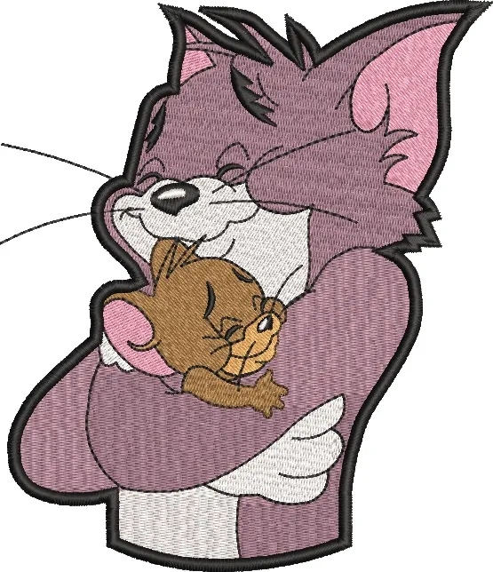  Tom and Jerry Hug Embroidery  embroidery pattern preview