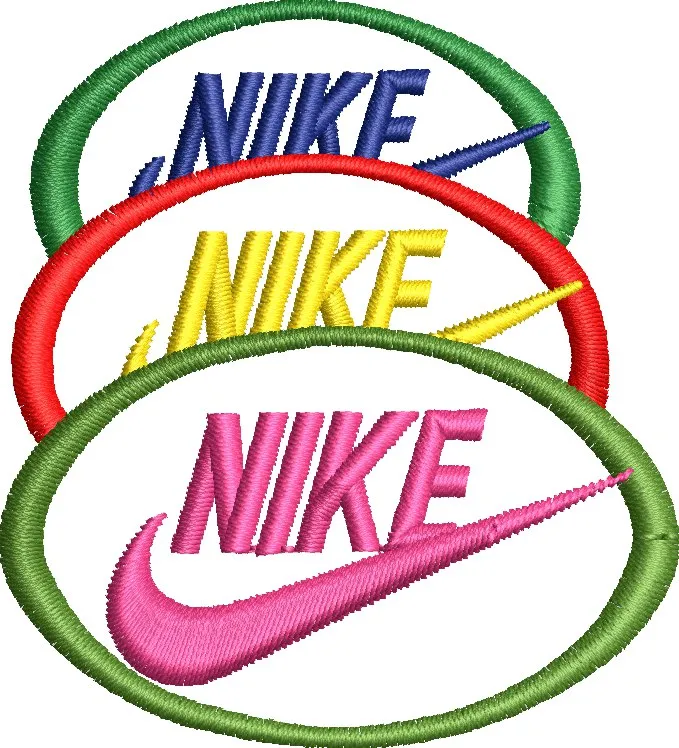 Triple Nike Logo Embroidered Ovals  embroidery pattern preview