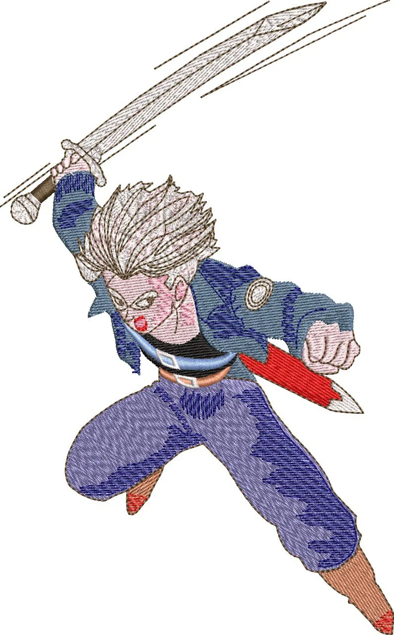  Trunks Sword Attack Embroidery  embroidery pattern preview
