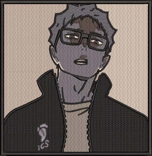  Tsukishima Kei Haikyuu Volleyball Jacket Embroidery Style  embroidery pattern preview