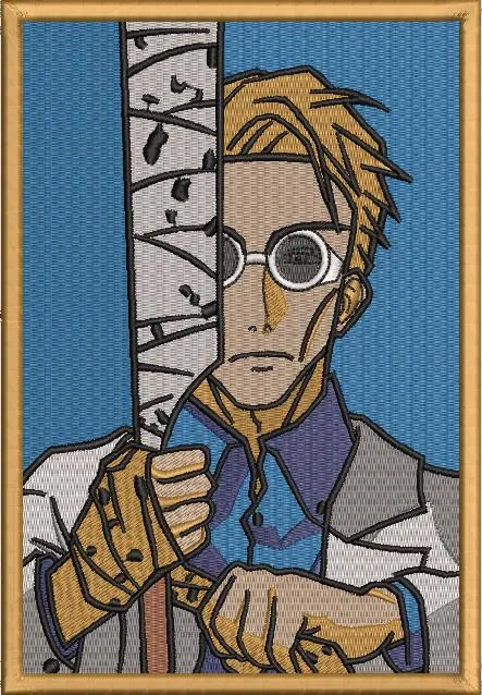  Vash the Stampede with Sword Embroidery  embroidery pattern preview