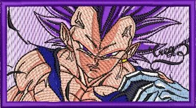  Vegeta Super Saiyan 4 Embroidered Patch  embroidery pattern preview