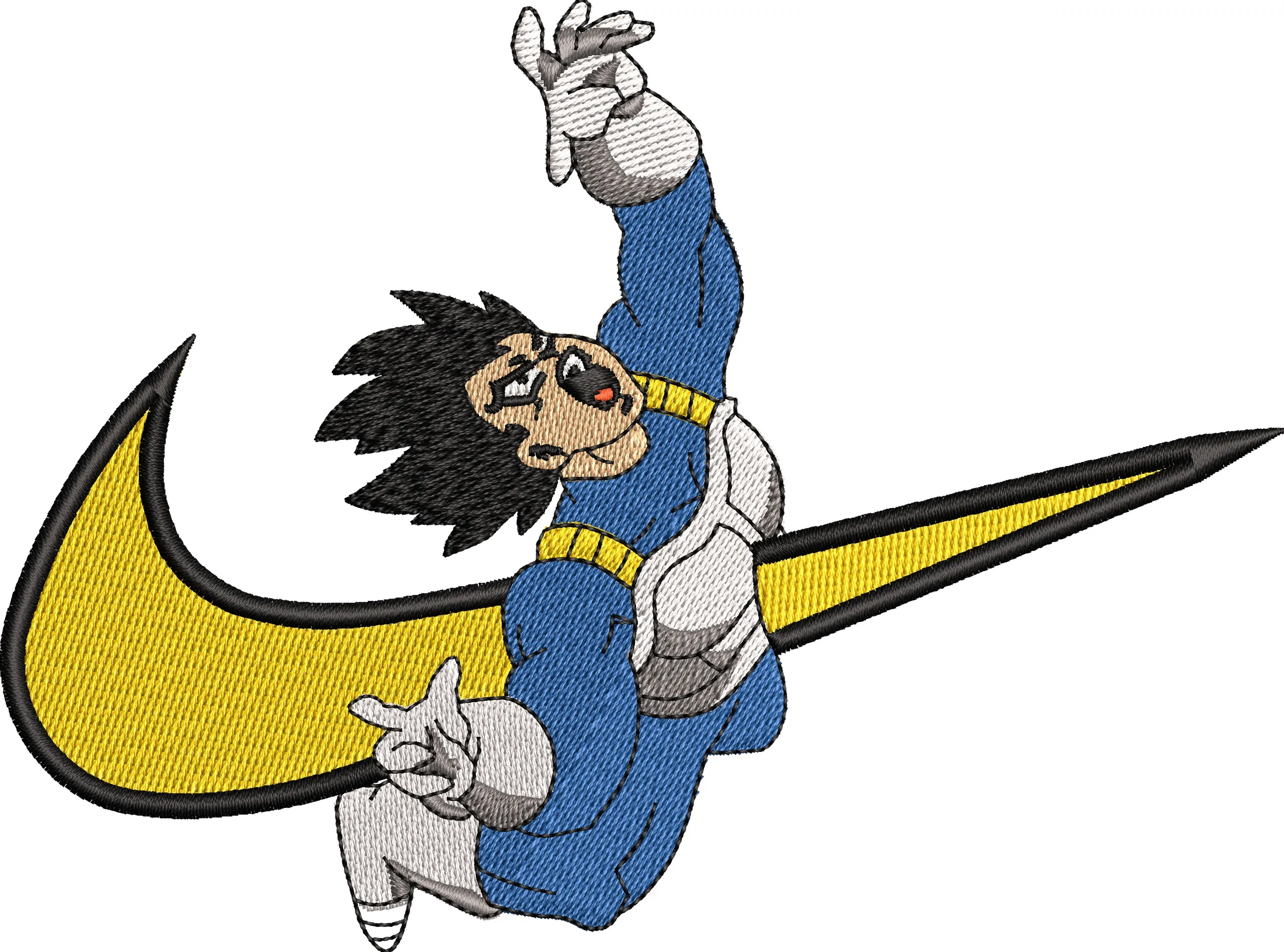  Vegeta with Nike Swoosh  embroidery pattern preview