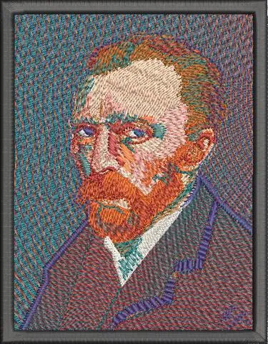  Vincent van Gogh Embroidered Portrait  embroidery pattern preview