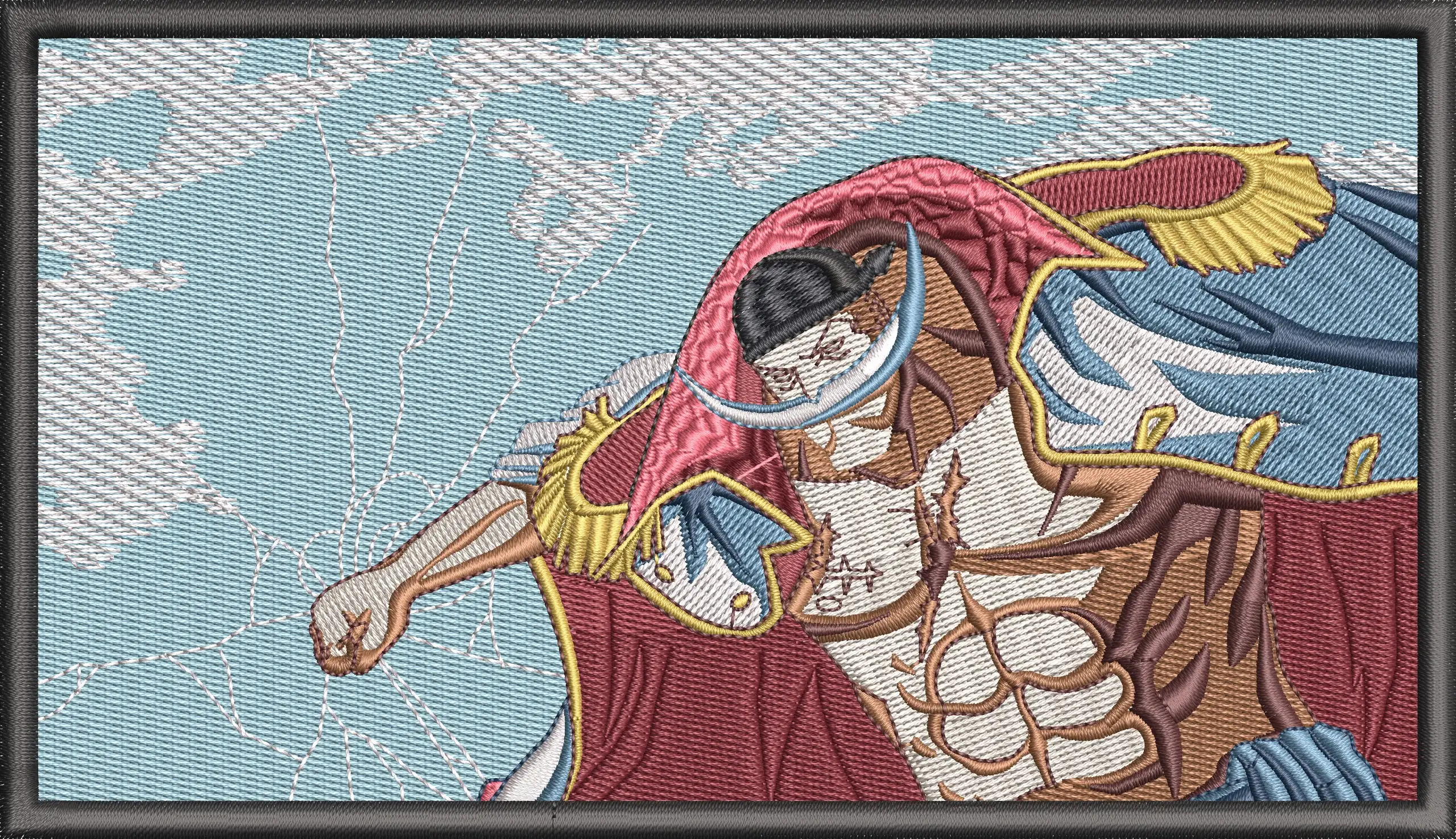  Whitebeard Embroidered Punch One Piece  embroidery pattern preview