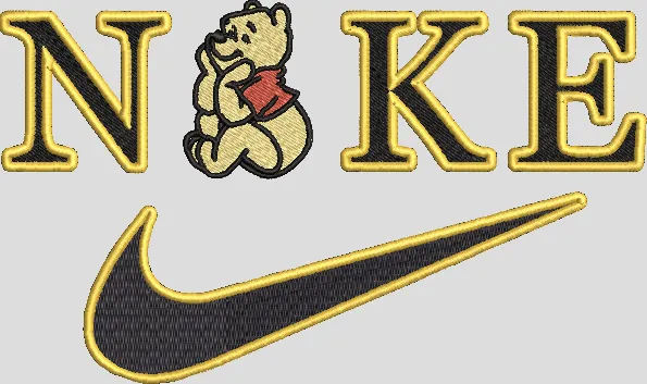  Winnie the Pooh with Nike Parody  embroidery pattern preview