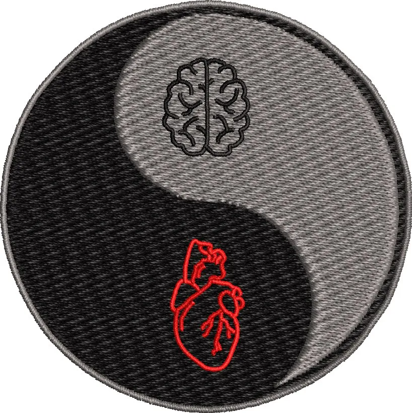  Yin Yang Brain and Heart Patch  embroidery pattern preview