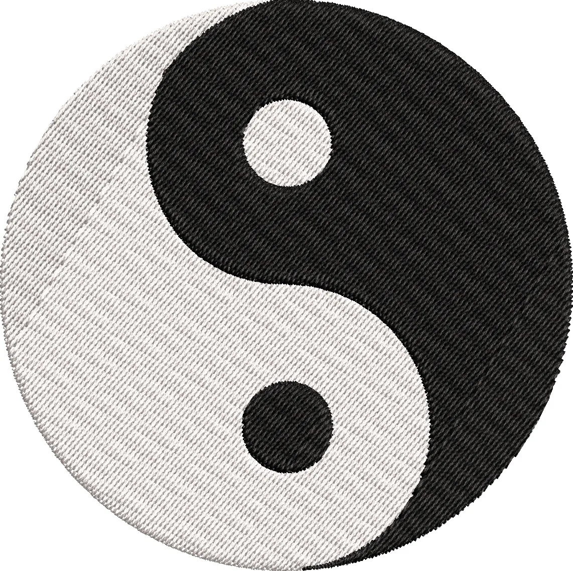  Yin Yang Embroidered Patch  embroidery pattern preview