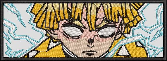  Zenitsu Agatsuma Thunder Aura Patch  embroidery pattern preview