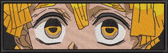  Zenitsu Eyes Close Up Rectangular Patch  embroidery pattern preview