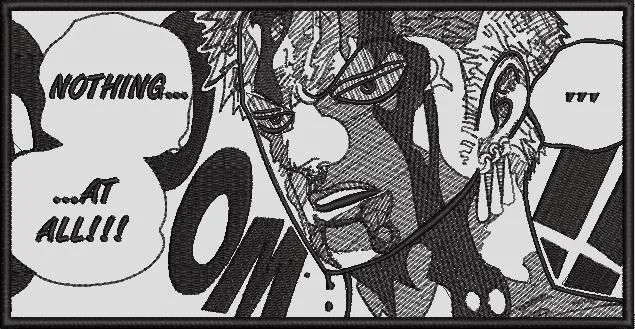  Zoro Nothing At All Manga Panel  embroidery pattern preview